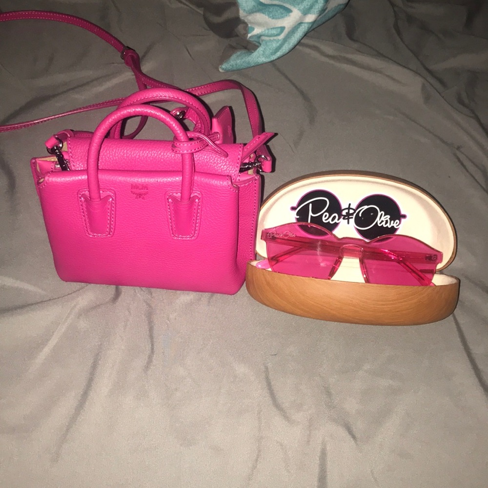 Mcm mini bag with sunglasses